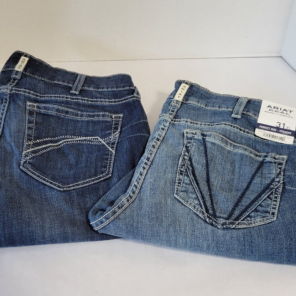 Ariat REAL Denim Perfect Rise Women's Jeans 31XL - Straight Leg & Boot Cut Lot